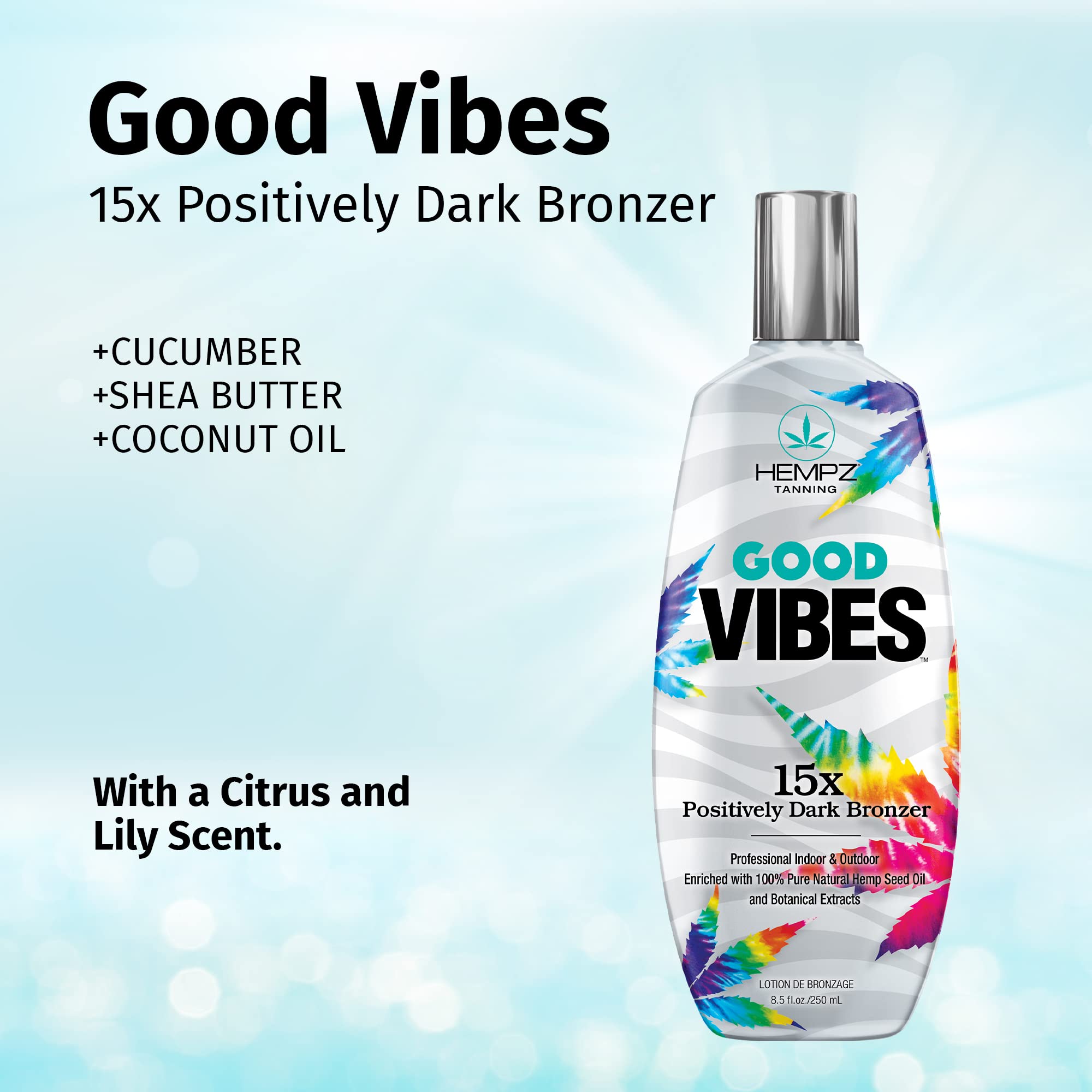 Hempz Good Vibes 15x Positively Dark Bronzer 8.5 oz